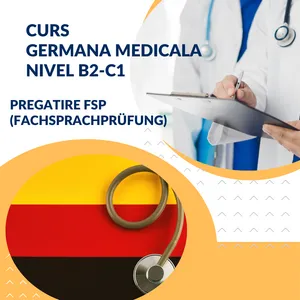 Curs C1 Medical – Competențe lingvistice de specialitate, pregătire pentru examenul FSP organizat de Colegiul Medicilor din Germania